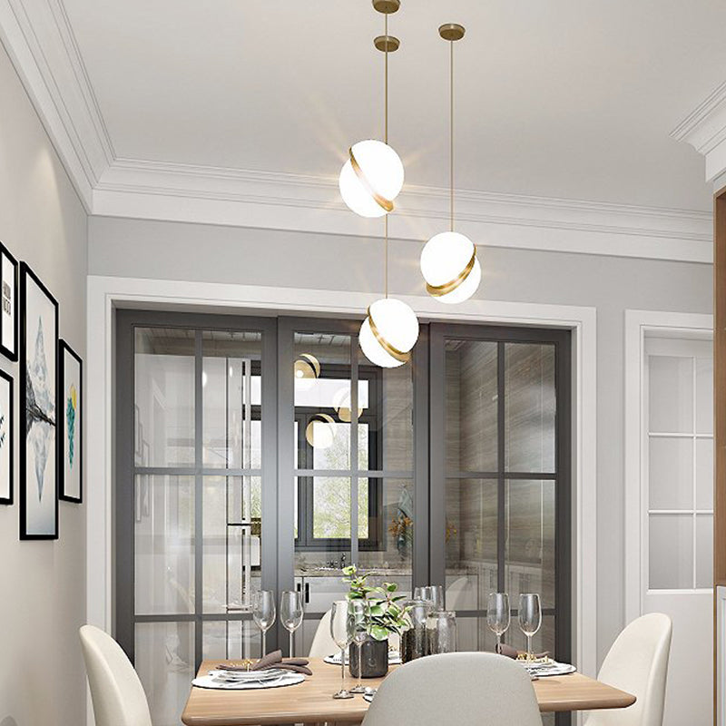 Modern Opal Globe Pendant Lighting