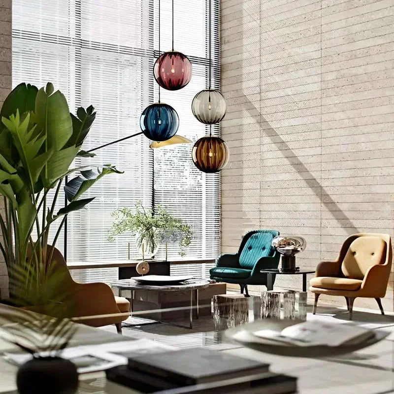 A modern led pendant lamp designed for dining tables and kitchen islands