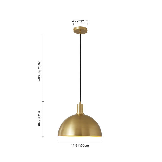 Modern 1 Light Single Dome Pendant light Main Image