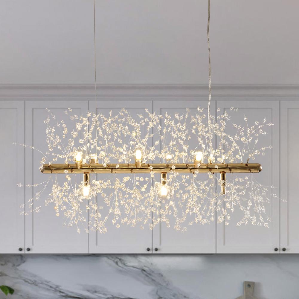 Modern 9-Light Crystal Chandelier