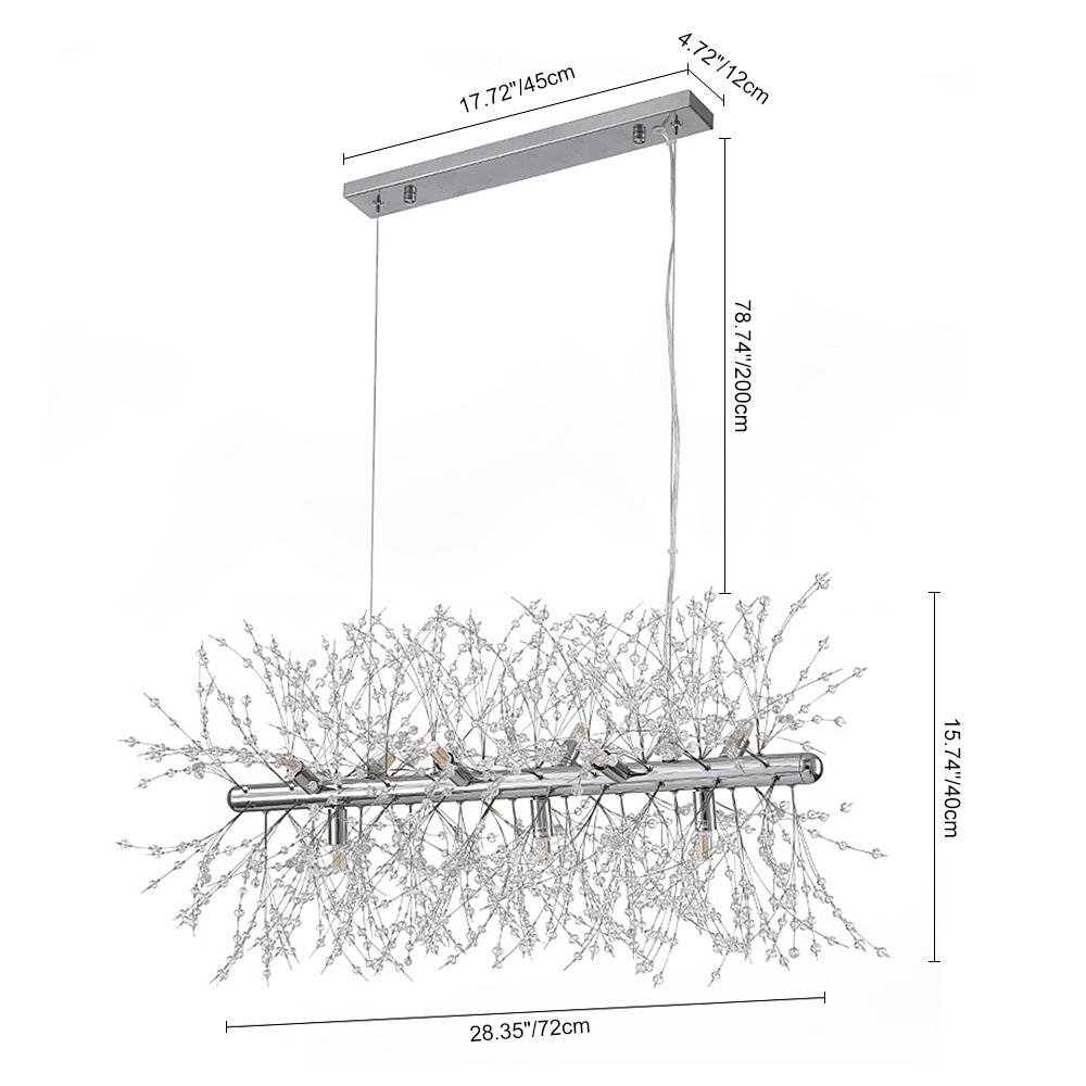 Modern 9-Light Crystal Chandelier