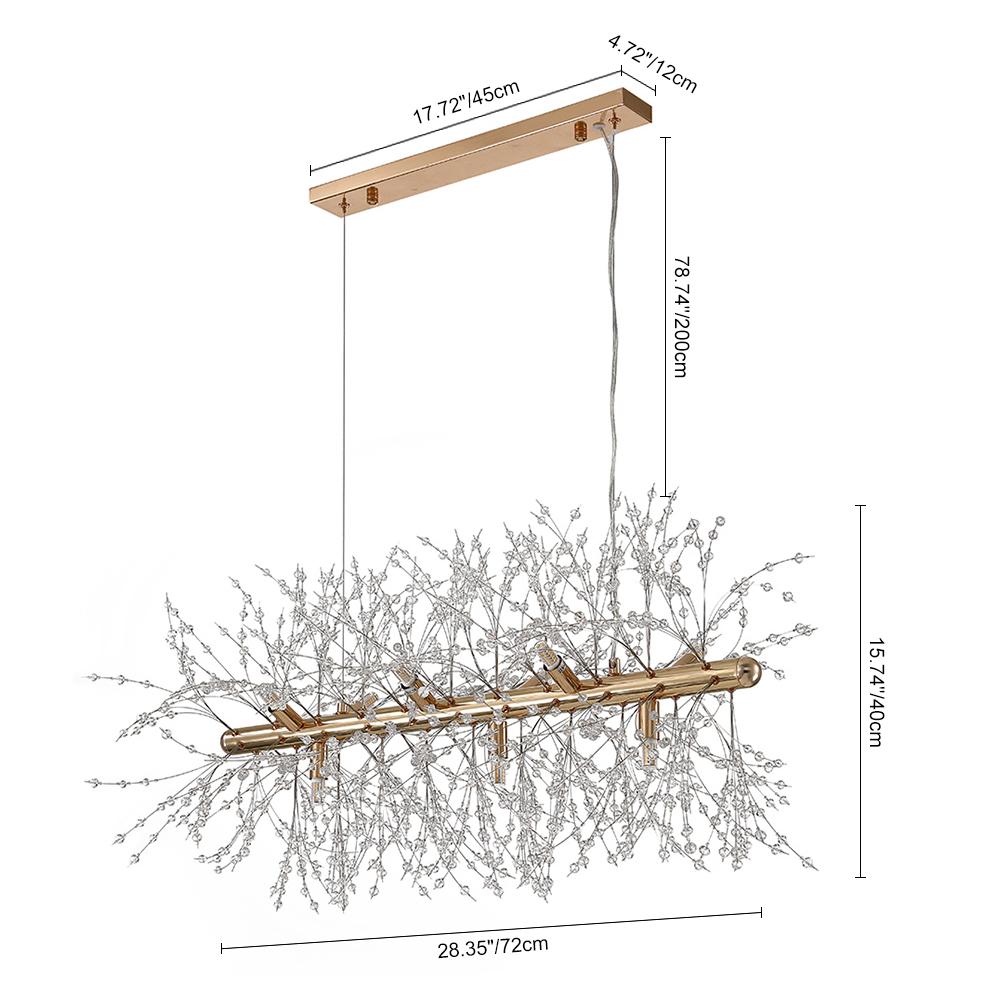 Modern 9-Light Crystal Chandelier