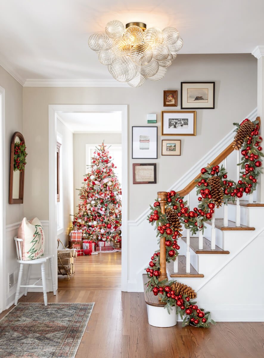 Cluster Glass Bubble Semi Flush Chandelier Light Fitting