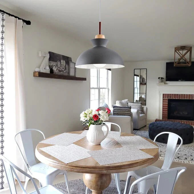 Craftsman Style 1-Light Single Dome Pendant Light