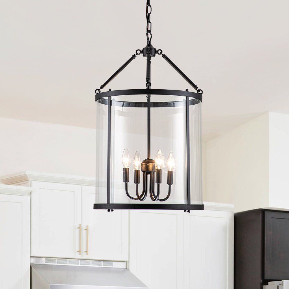 Manor Cylinder Glass Lantern Pendant Light
