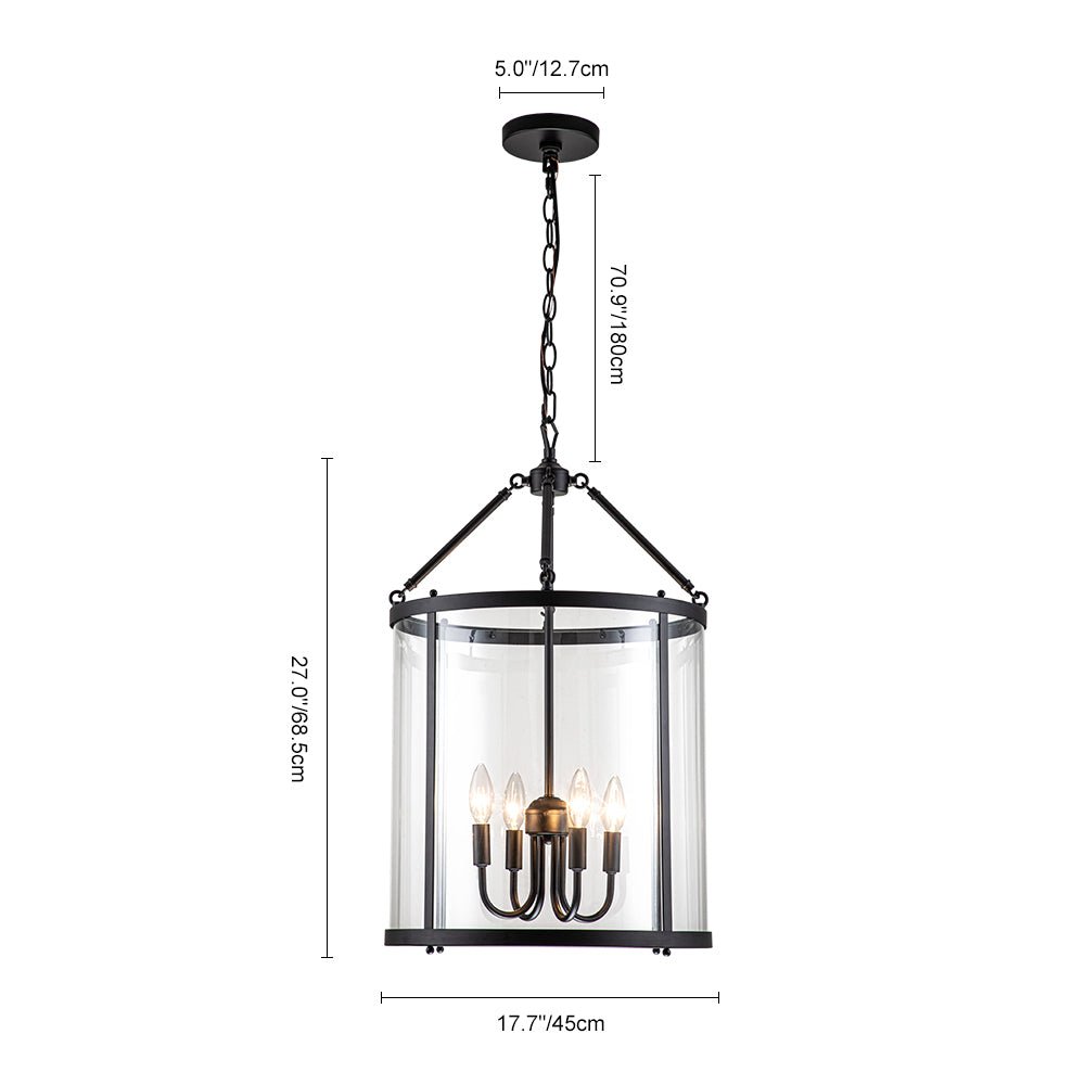 Manor Cylinder Glass Lantern Pendant Light