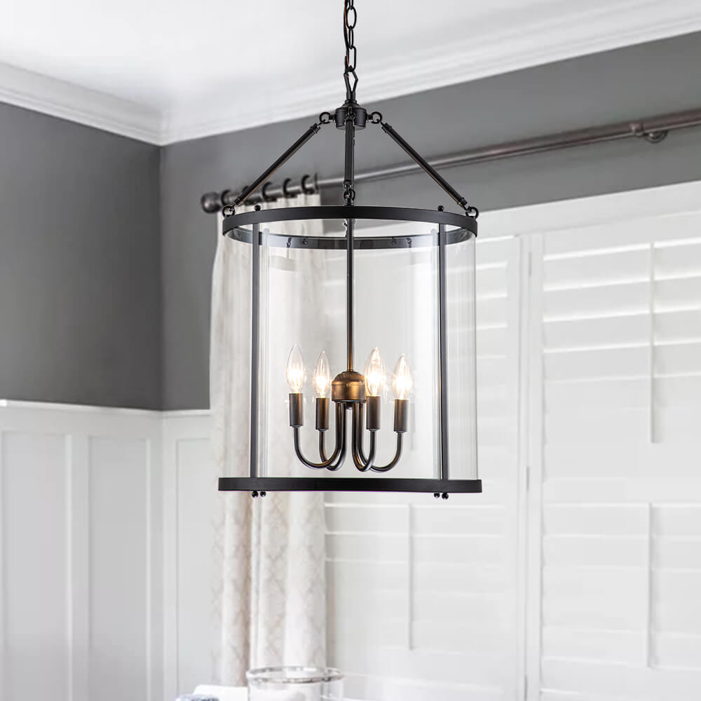Manor Cylinder Glass Lantern Pendant Light