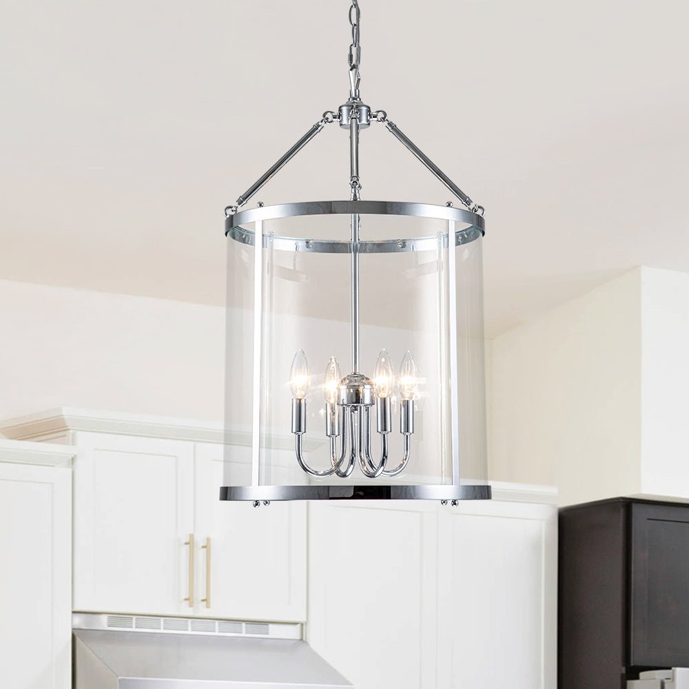 Manor Cylinder Glass Lantern Pendant Light
