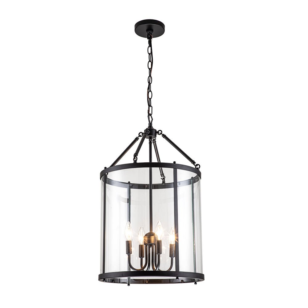 Manor Cylinder Glass Lantern Pendant Light