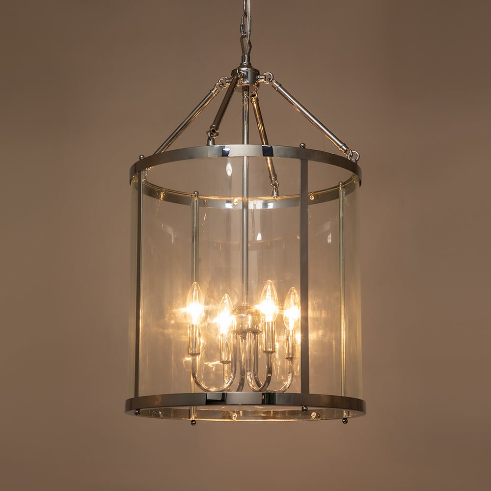 Manor Cylinder Glass Lantern Pendant Light