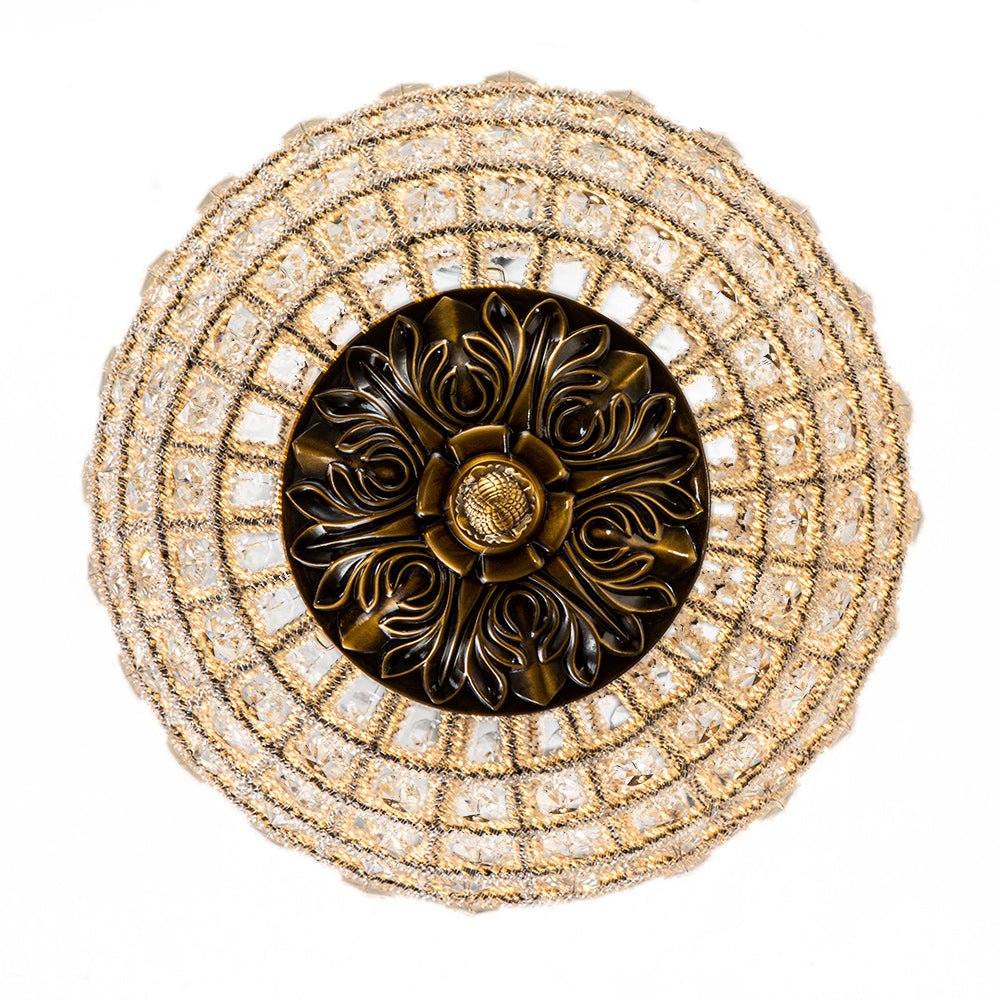 French Modern Crystal Orb Chandelier