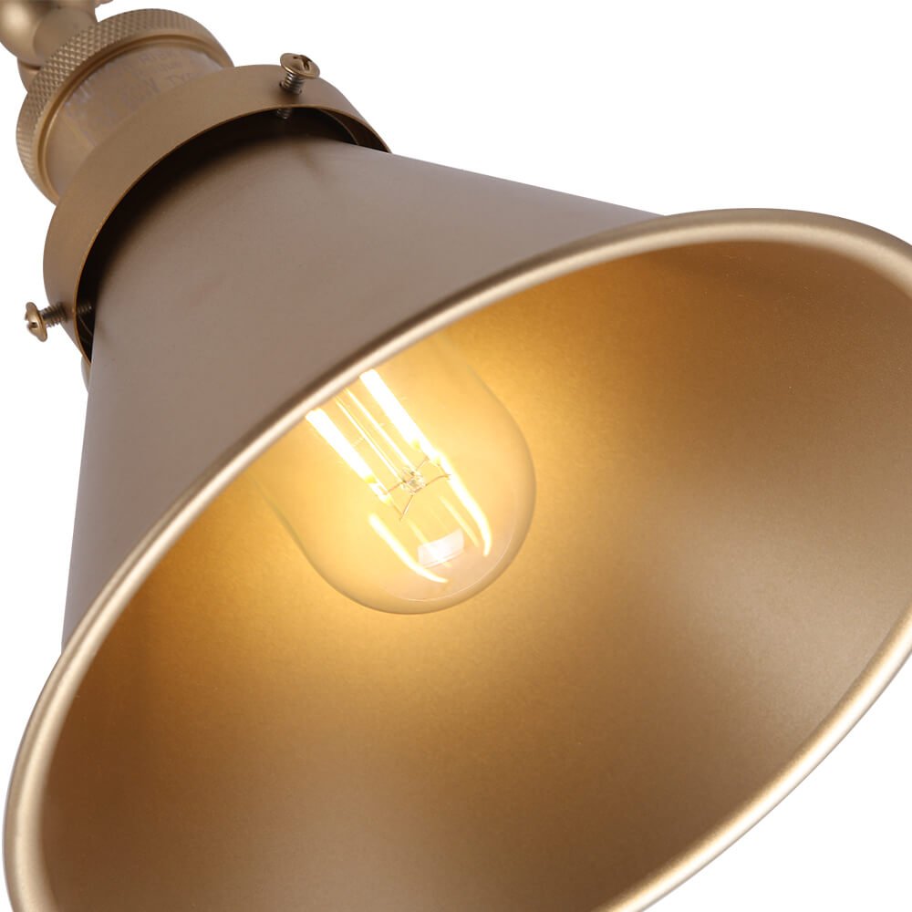 Mid-Century Modern Metal Swing Arm Wall Lamp for Bedroom/Living Room