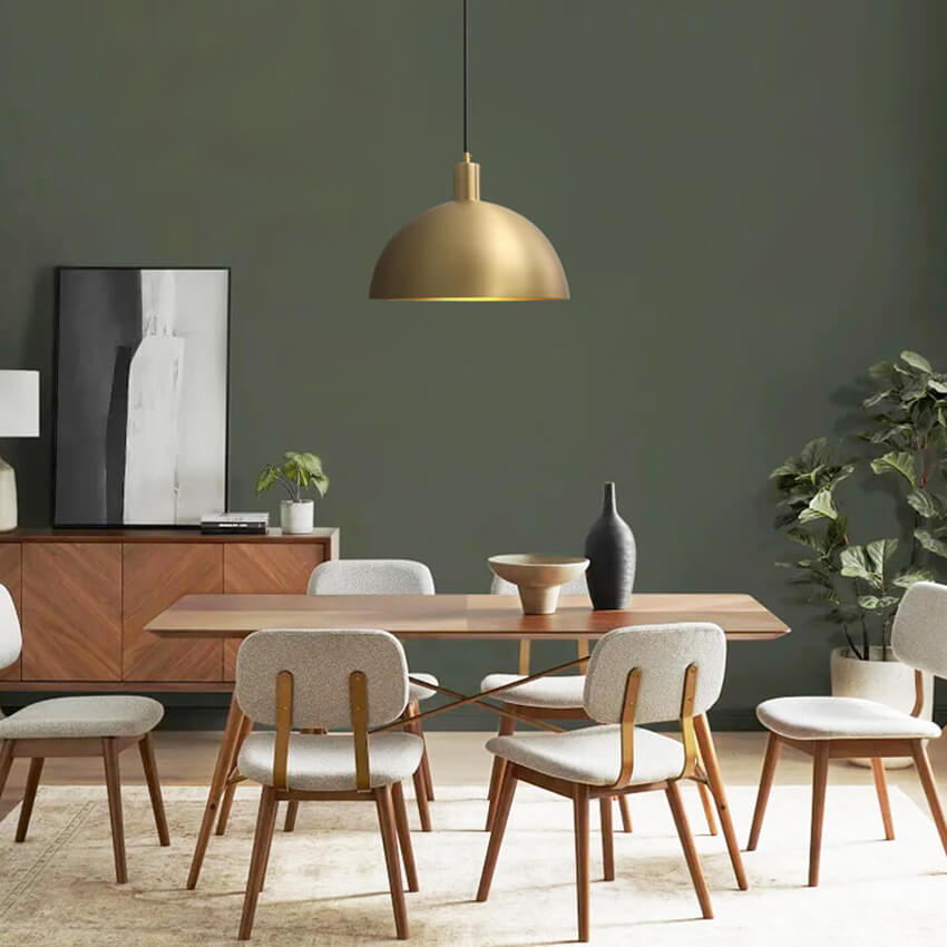 Modern 1 Light Single Dome Pendant light