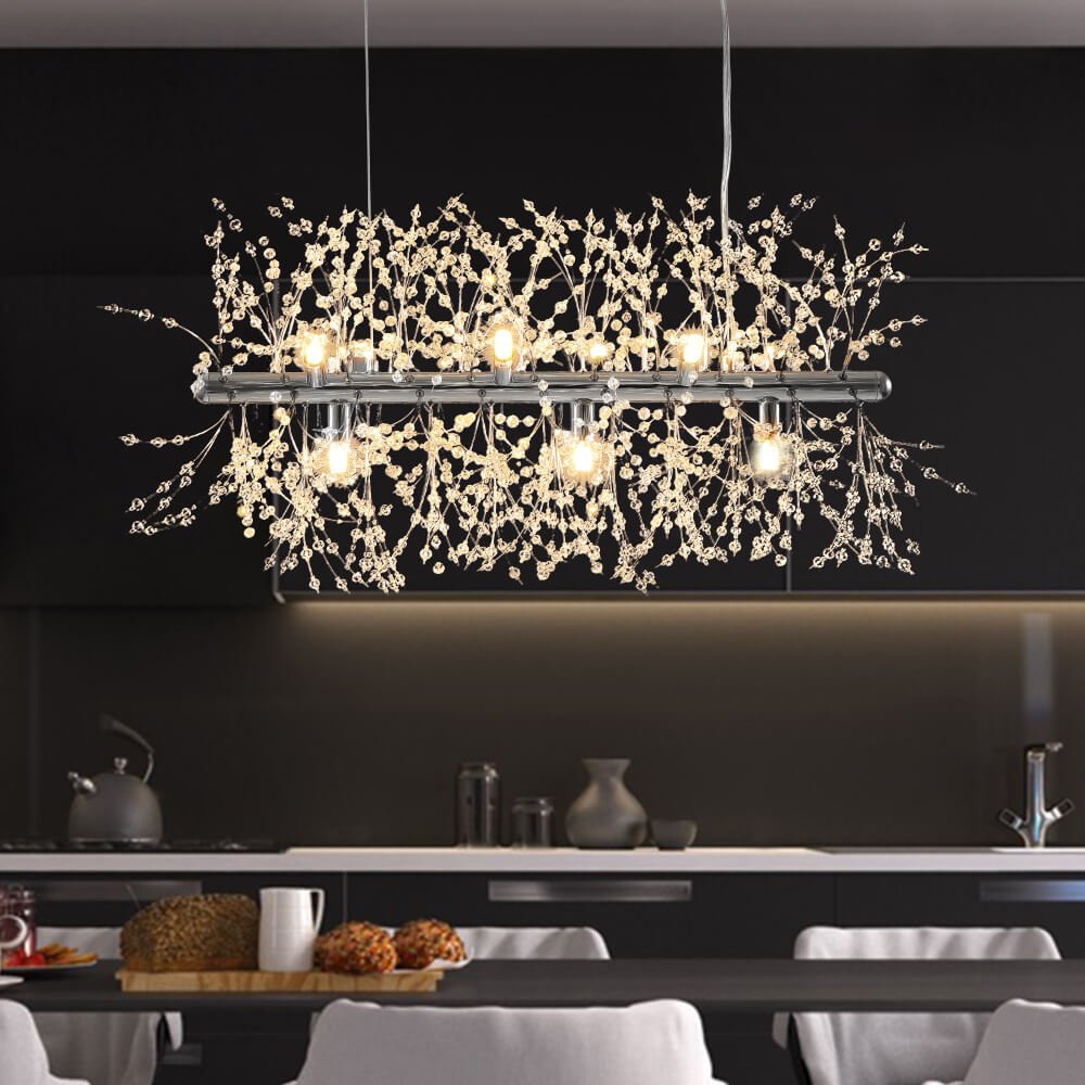 Modern 9-Light Crystal Chandelier