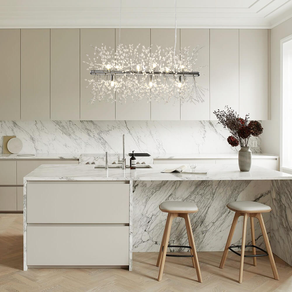 Modern 9-Light Crystal Chandelier