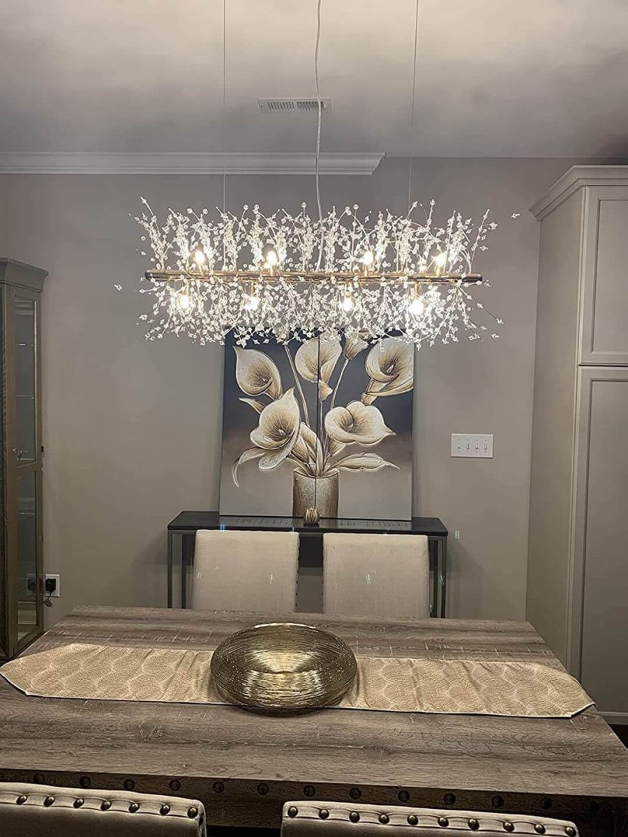 Modern 9-Light Crystal Chandelier