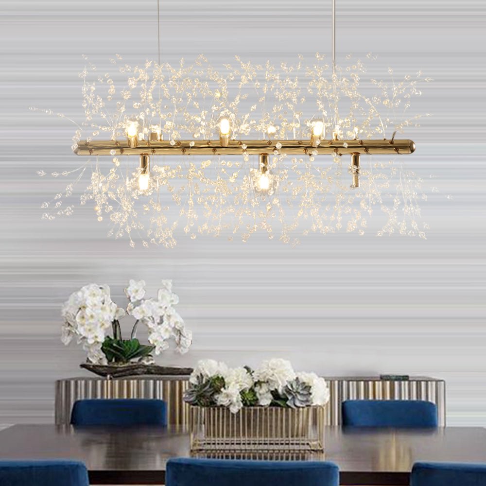 Modern 9-Light Crystal Chandelier