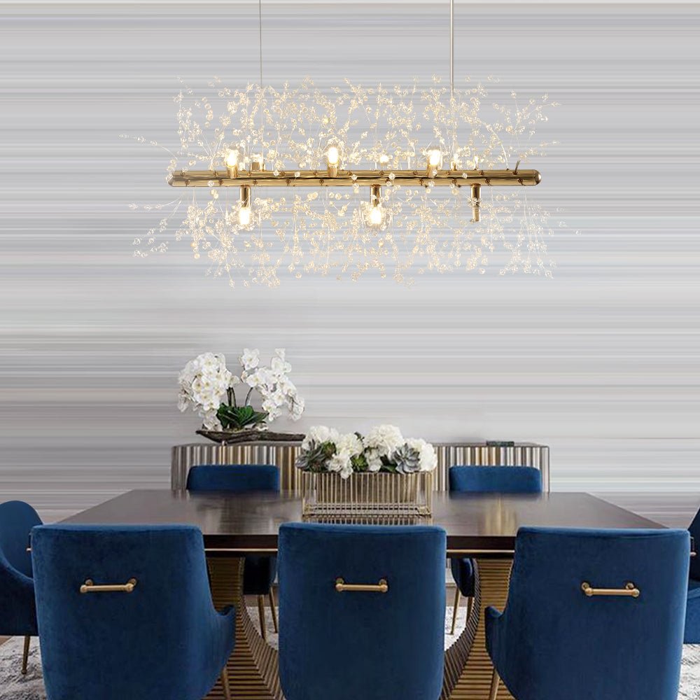 Modern 9-Light Crystal Chandelier