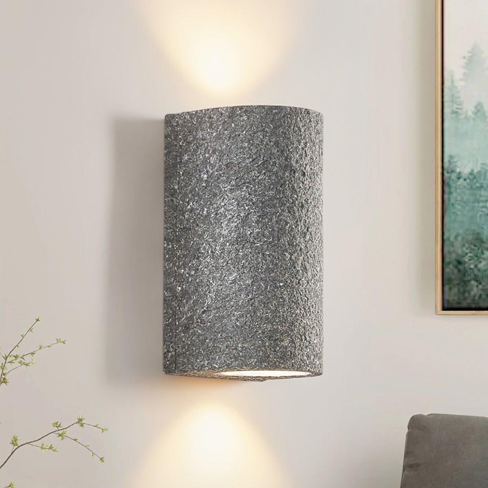 Modern LED Cylinder Stone Wall Sconce