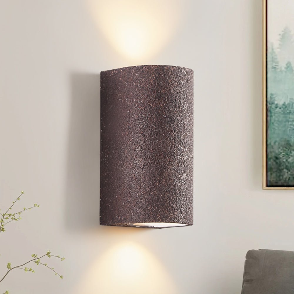 Modern LED Cylinder Stone Wall Sconce