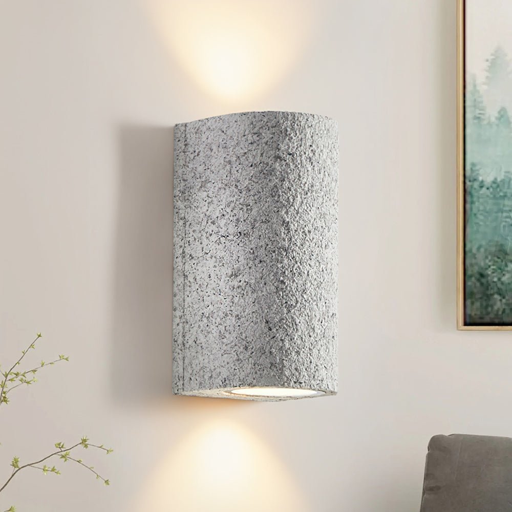 Modern LED Cylinder Stone Wall Sconce