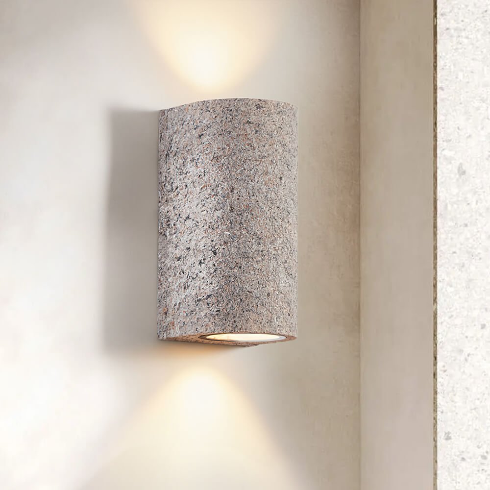 Modern LED Cylinder Stone Wall Sconce