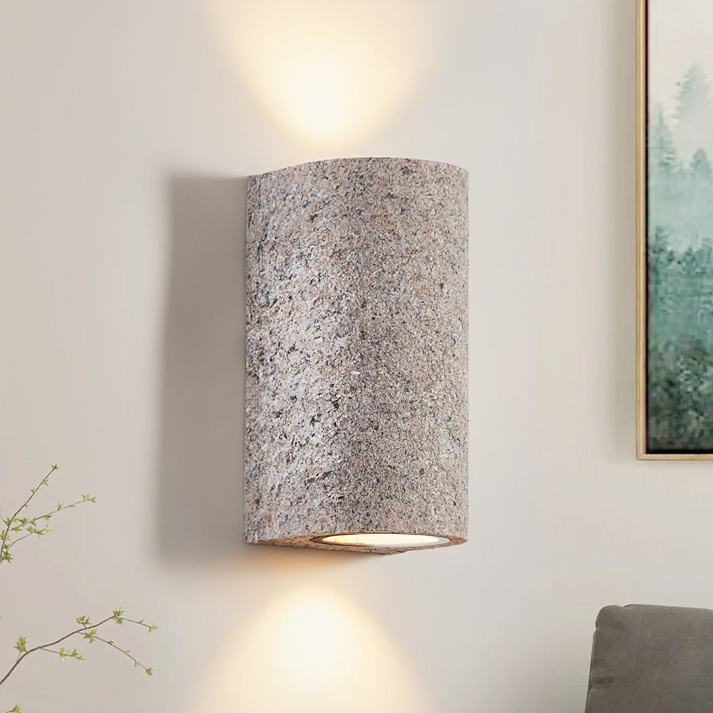 Modern LED Cylinder Stone Wall Sconce