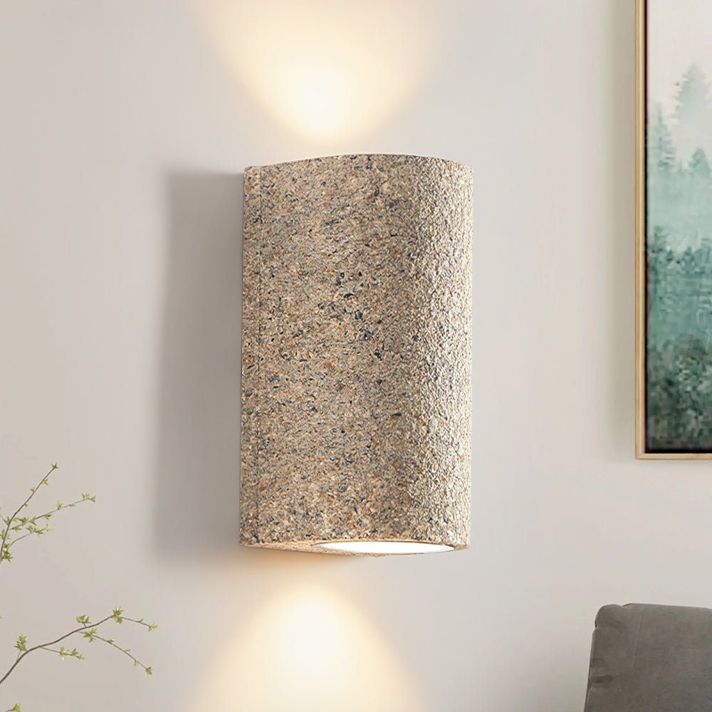 Modern LED Cylinder Stone Wall Sconce