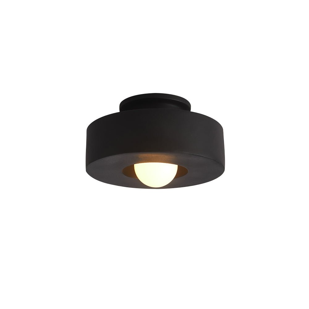Nordic Geometric Flush Mount Cylindrical Ceramic Ceiling Light
