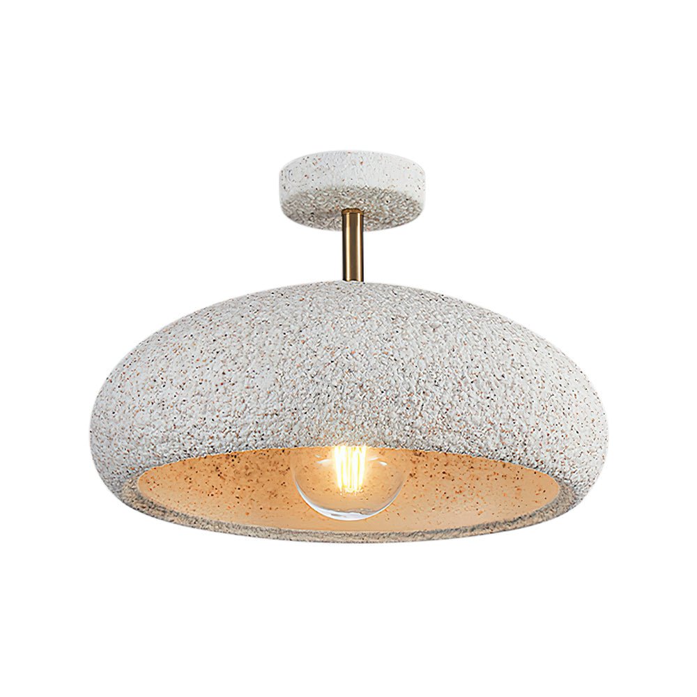 Nordic Stone Style Speckled Semi Flush Mount