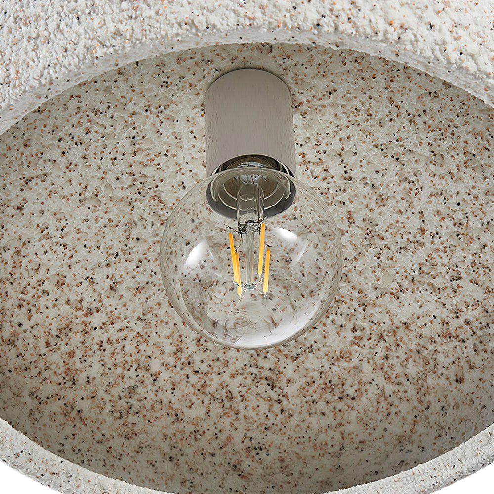 Nordic Stone Style Speckled Semi Flush Mount