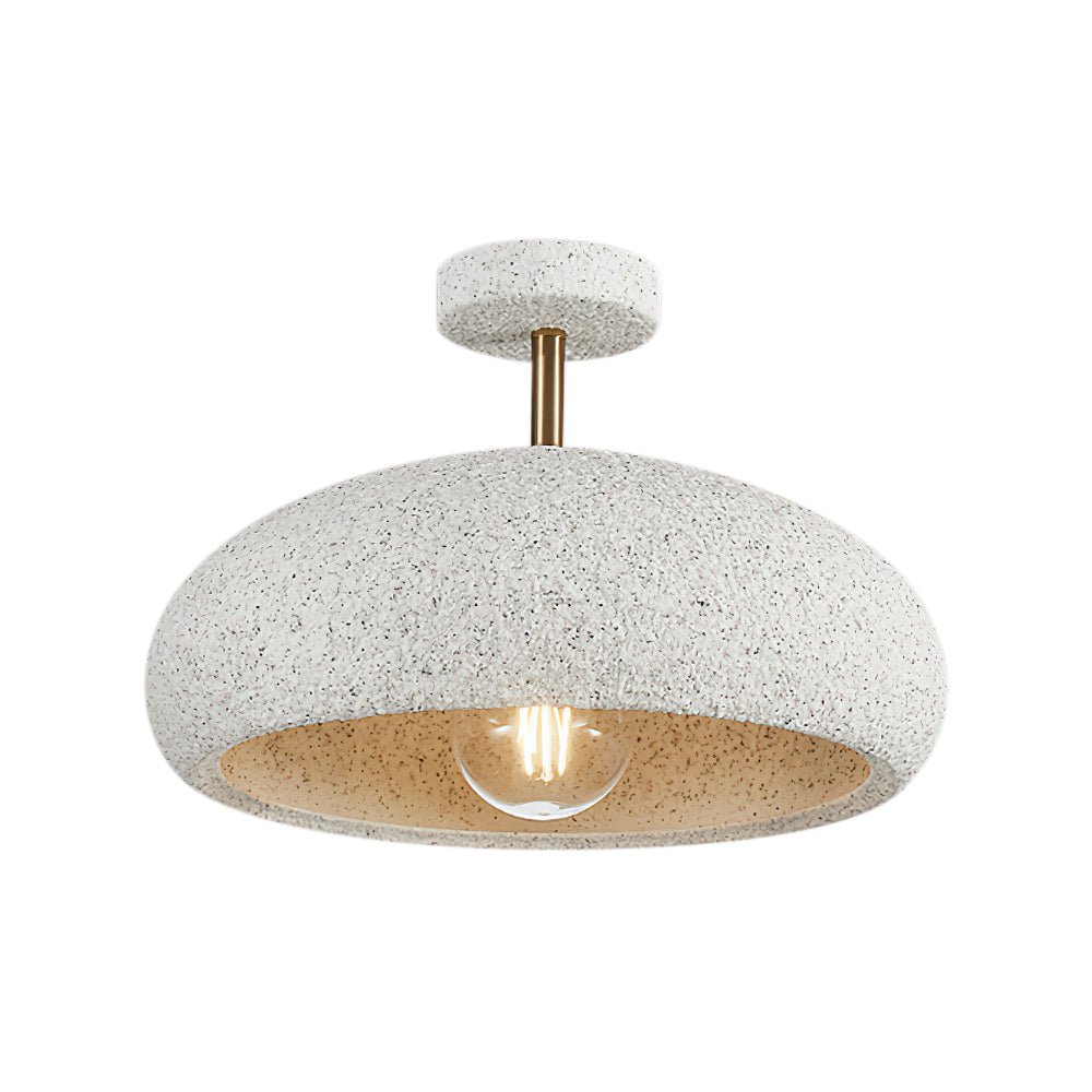 Nordic Stone Style Speckled Semi Flush Mount
