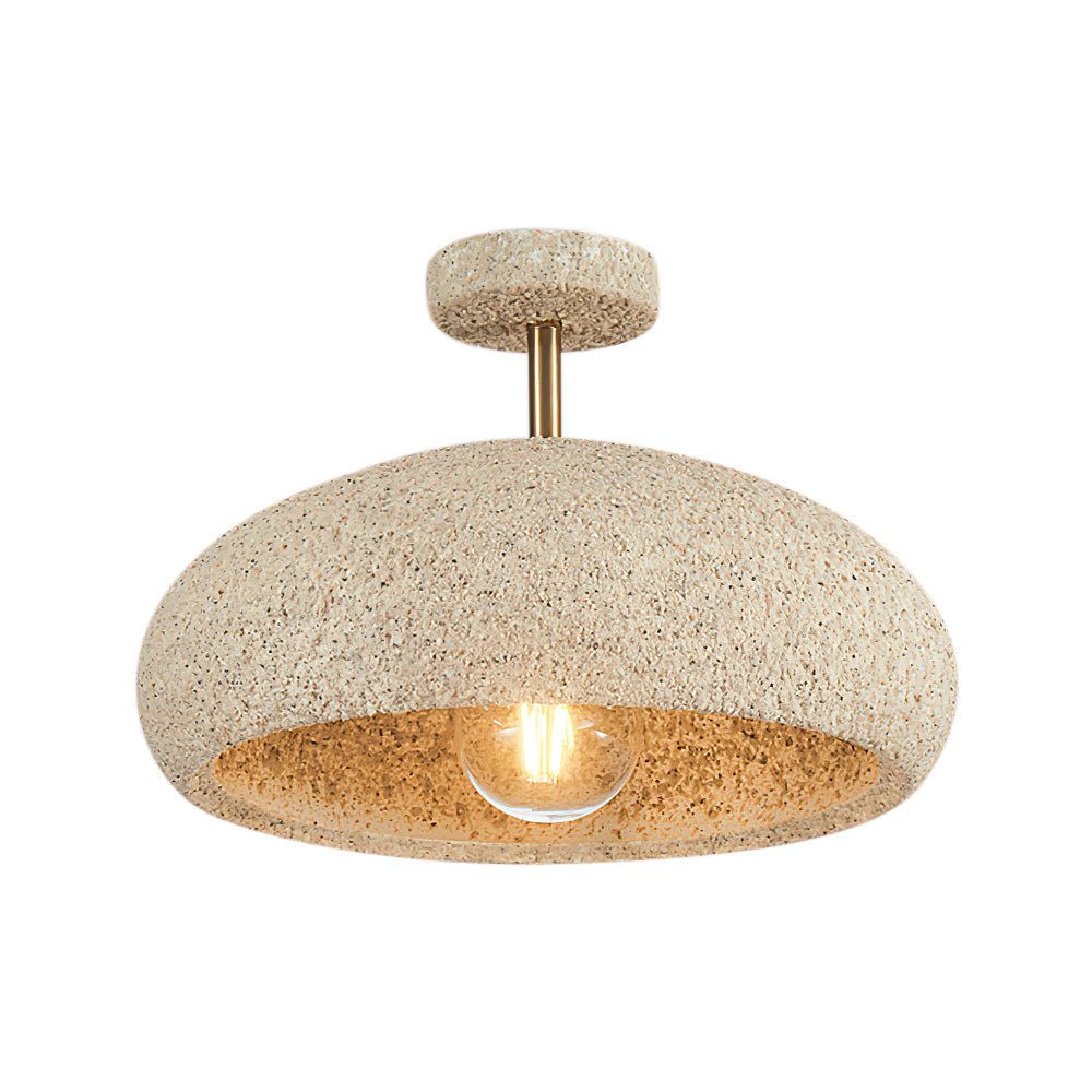 Nordic Stone Style Speckled Semi Flush Mount
